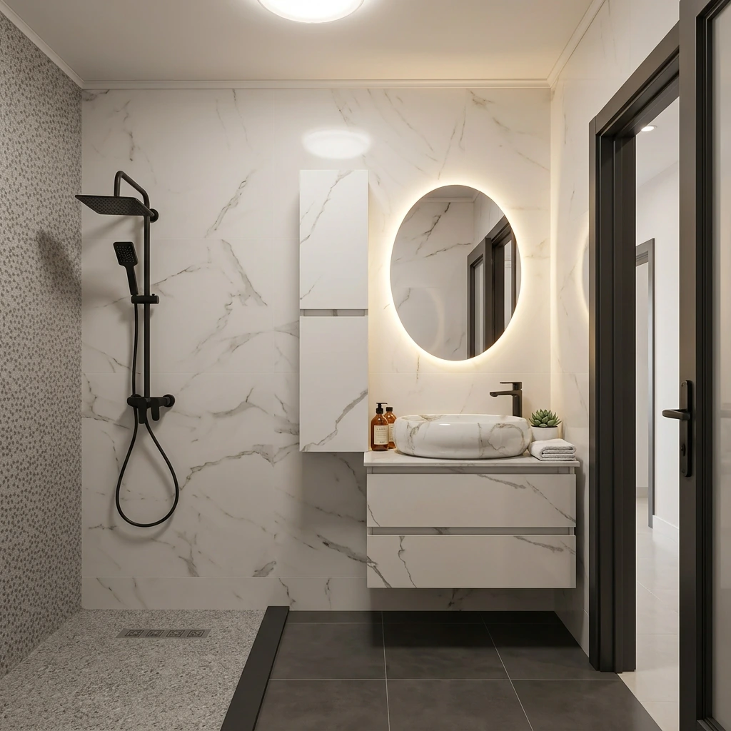 Rénovation complète de salle de bain à Marseille réalisée par BSPC13