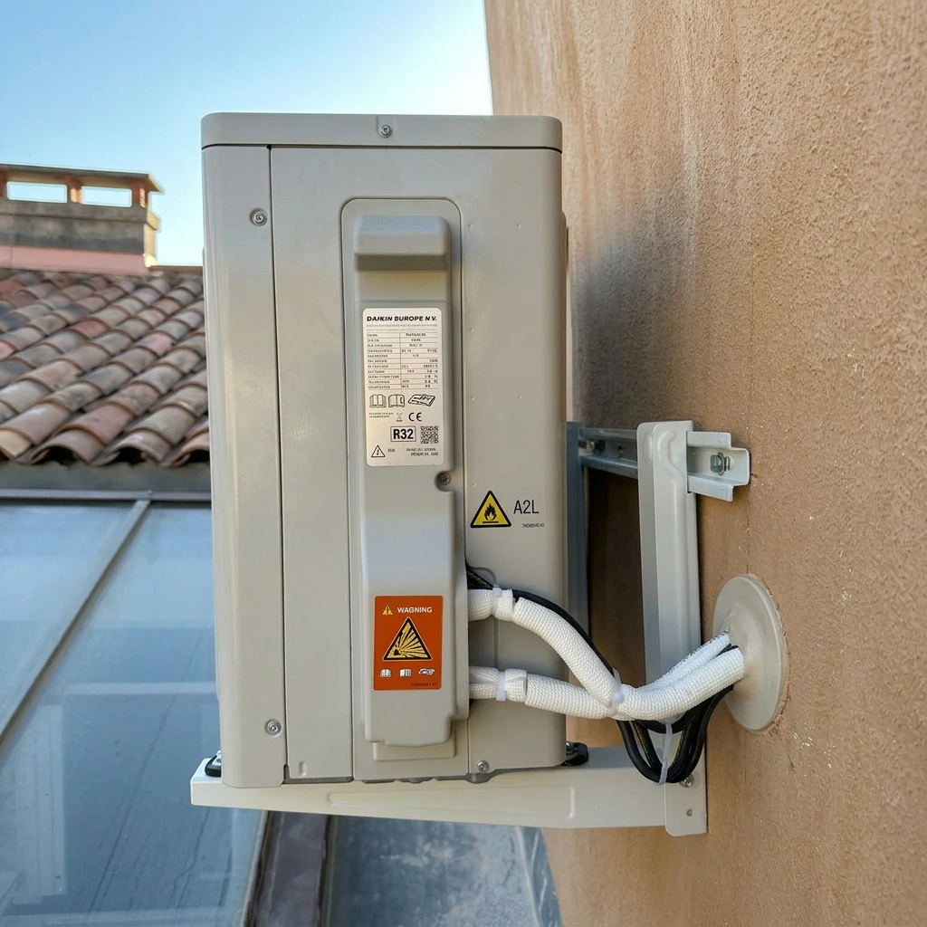Installation d'une unité extérieure de pompe à chaleur à Marseille par BSPC13